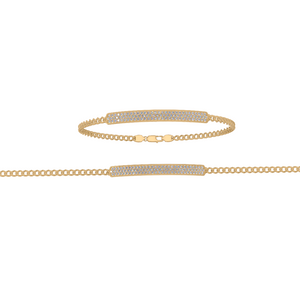 WOMEN'S DIAMOND PAVE PLATE BRACELET- STYLE #553370 WOMEN'S DIAMOND PAVE PLATE BRACELET- STYLE #553370